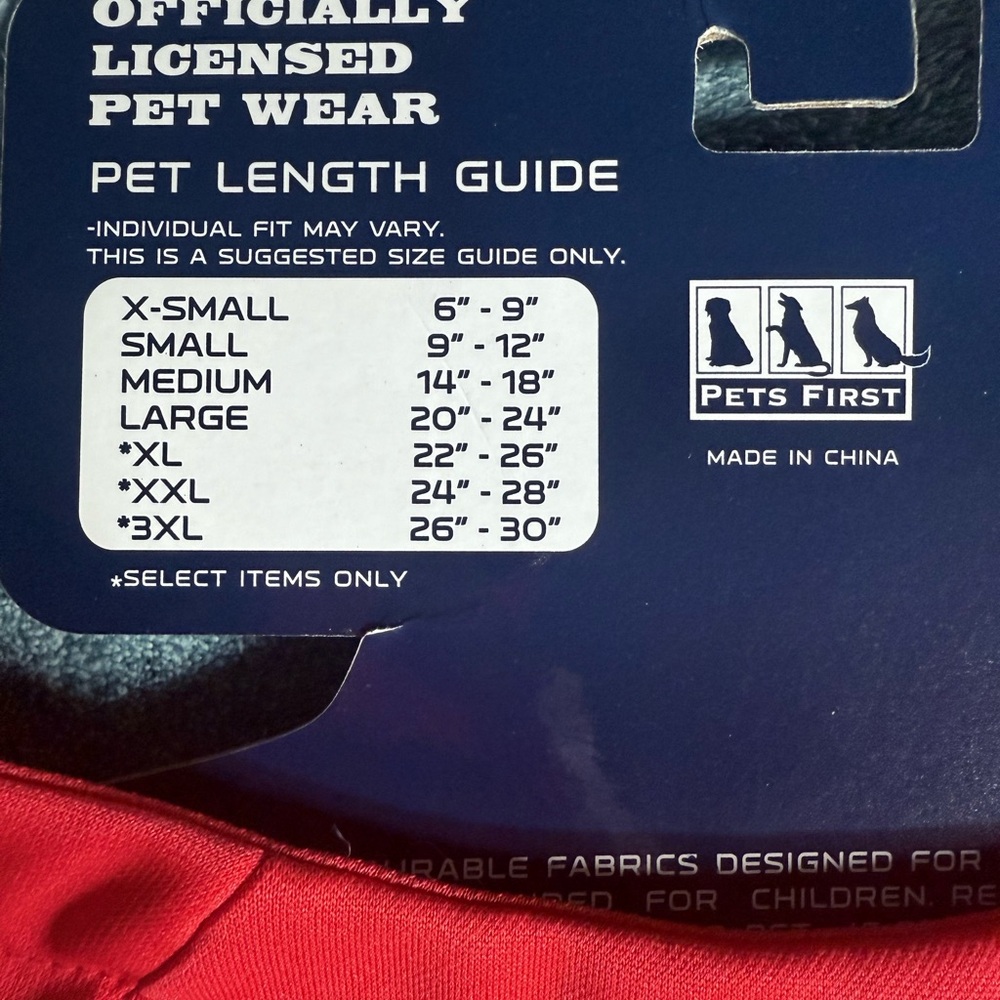 MLB Red Sox Pet Jersey - Picture 4 of 4